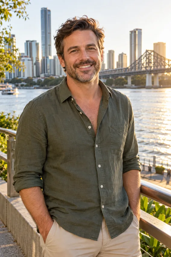 Adult man beside a waterfront — HIV Dating for Remote Workers Beyond the Home Office