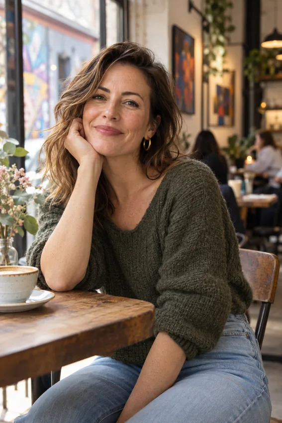 Adult woman at a café — Transgender HIV Dating With Respect and Agency